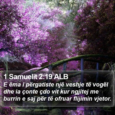 1 Samuelit 2:19 ALB Bible Verse Image