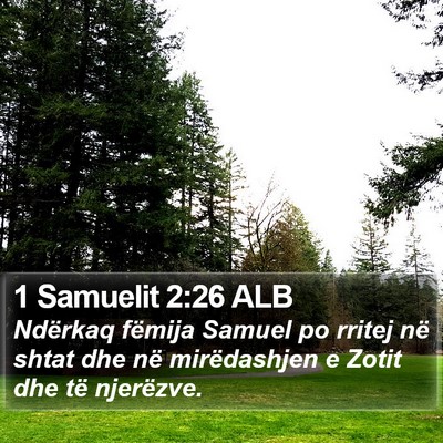 1 Samuelit 2:26 ALB Bible Verse Image