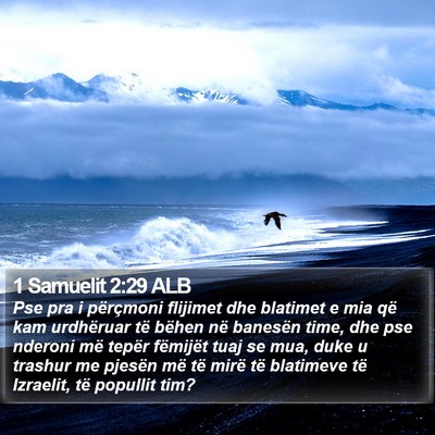 1 Samuelit 2:29 ALB Bible Verse Image