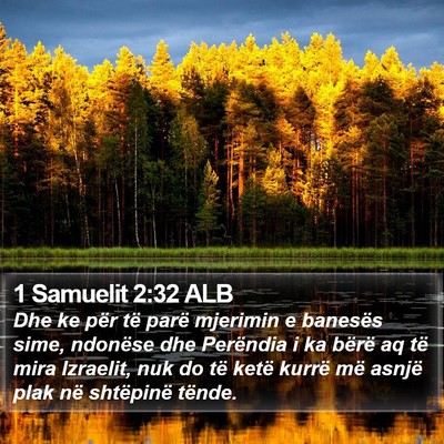 1 Samuelit 2:32 ALB Bible Verse Image