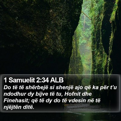 1 Samuelit 2:34 ALB Bible Verse Image