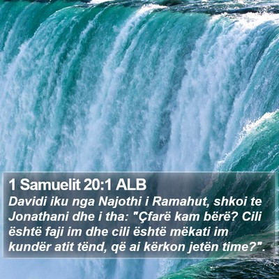 1 Samuelit 20:1 ALB Bible Verse Image