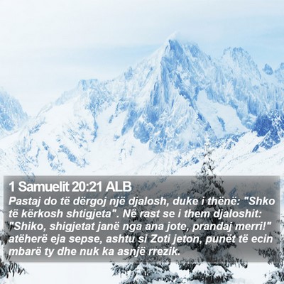 1 Samuelit 20:21 ALB Bible Verse Image