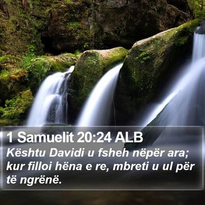 1 Samuelit 20:24 ALB Bible Verse Image