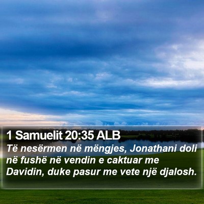 1 Samuelit 20:35 ALB Bible Verse Image