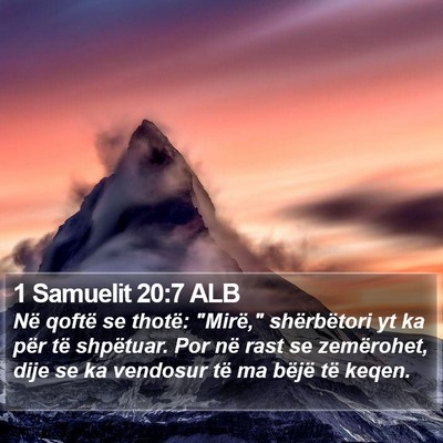 1 Samuelit 20:7 ALB Bible Verse Image