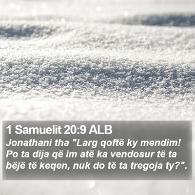 1 Samuelit 20:9 ALB Bible Verse Image