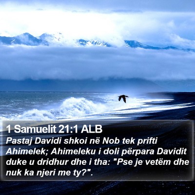 1 Samuelit 21:1 ALB Bible Verse Image