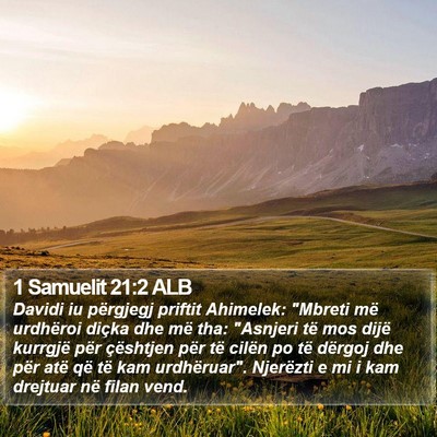 1 Samuelit 21:2 ALB Bible Verse Image
