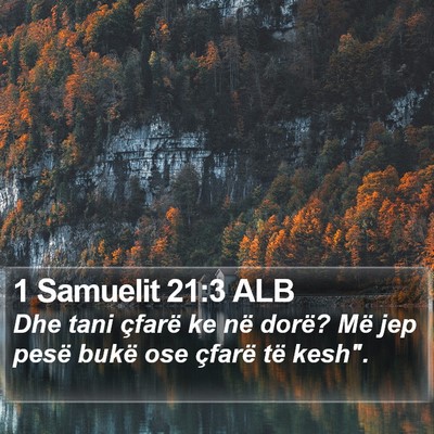 1 Samuelit 21:3 ALB Bible Verse Image