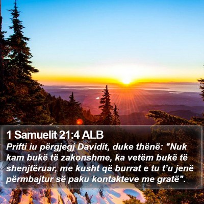 1 Samuelit 21:4 ALB Bible Verse Image