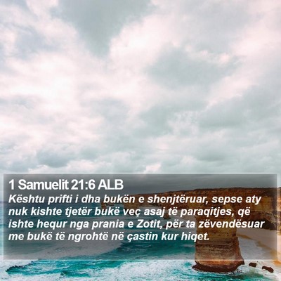 1 Samuelit 21:6 ALB Bible Verse Image