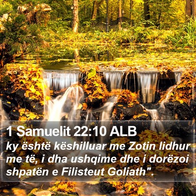 1 Samuelit 22:10 ALB Bible Verse Image