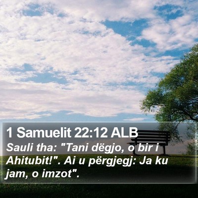 1 Samuelit 22:12 ALB Bible Verse Image