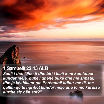 1 Samuelit 22:13 ALB Bible Verse Image