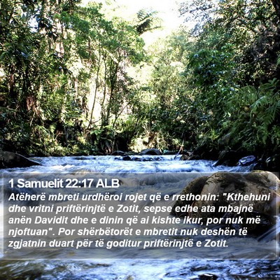 1 Samuelit 22:17 ALB Bible Verse Image