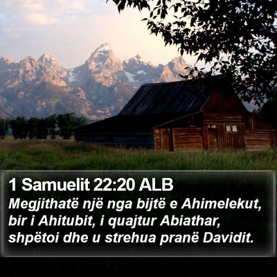 1 Samuelit 22:20 ALB Bible Verse Image