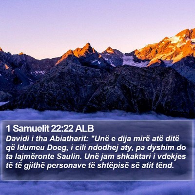 1 Samuelit 22:22 ALB Bible Verse Image