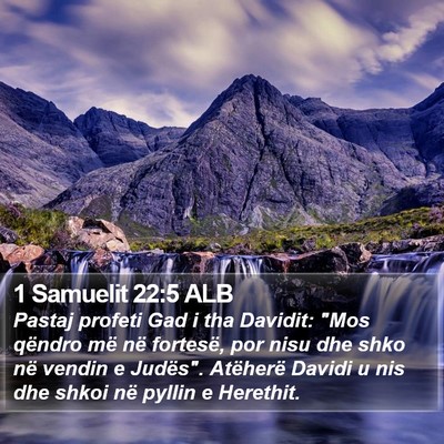 1 Samuelit 22:5 ALB Bible Verse Image