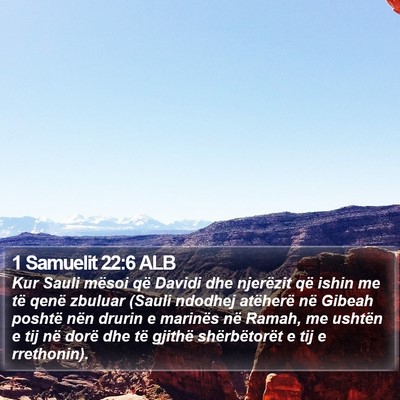1 Samuelit 22:6 ALB Bible Verse Image