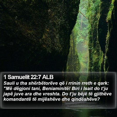 1 Samuelit 22:7 ALB Bible Verse Image
