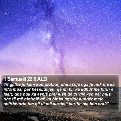 1 Samuelit 22:8 ALB Bible Verse Image