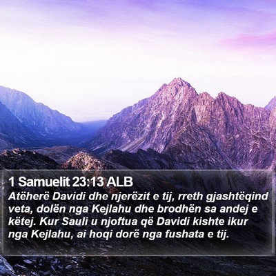 1 Samuelit 23:13 ALB Bible Verse Image