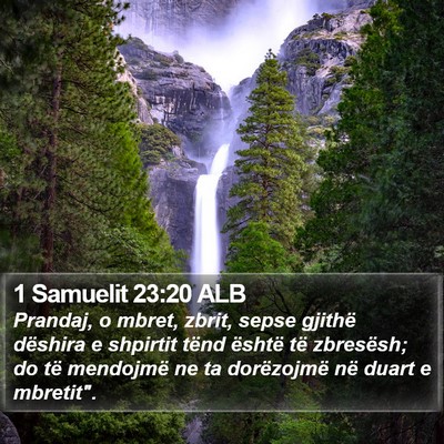 1 Samuelit 23:20 ALB Bible Verse Image