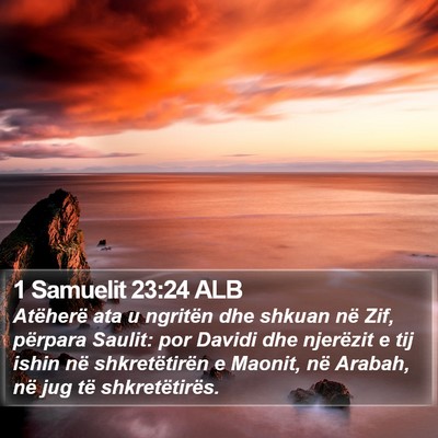 1 Samuelit 23:24 ALB Bible Verse Image