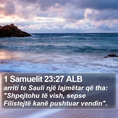 1 Samuelit 23:27 ALB Bible Verse Image