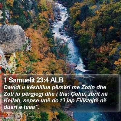 1 Samuelit 23:4 ALB Bible Verse Image