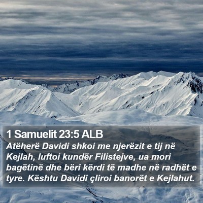 1 Samuelit 23:5 ALB Bible Verse Image