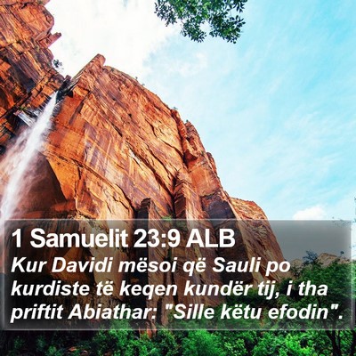 1 Samuelit 23:9 ALB Bible Verse Image
