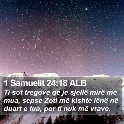 1 Samuelit 24:18 ALB Bible Verse Image