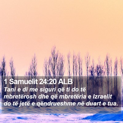 1 Samuelit 24:20 ALB Bible Verse Image