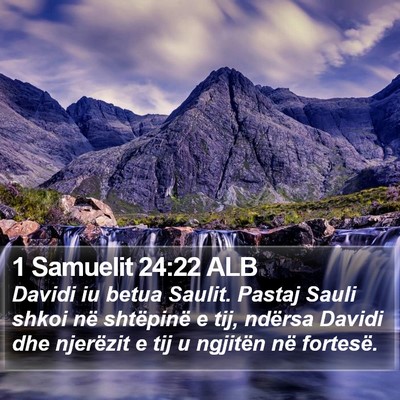 1 Samuelit 24:22 ALB Bible Verse Image
