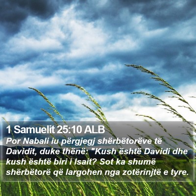 1 Samuelit 25:10 ALB Bible Verse Image