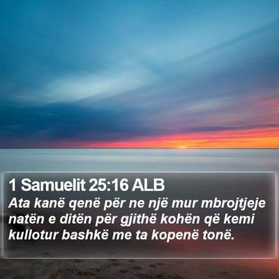 1 Samuelit 25:16 ALB Bible Verse Image