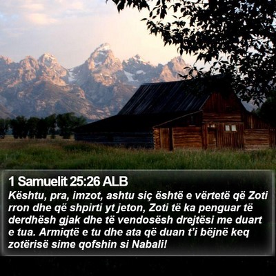 1 Samuelit 25:26 ALB Bible Verse Image