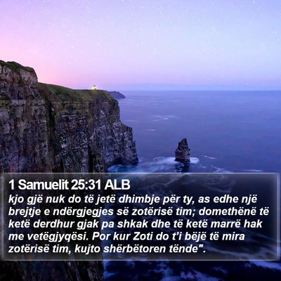 1 Samuelit 25:31 ALB Bible Verse Image