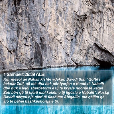 1 Samuelit 25:39 ALB Bible Verse Image