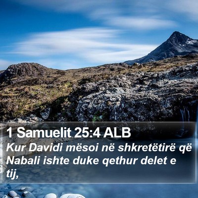 1 Samuelit 25:4 ALB Bible Verse Image
