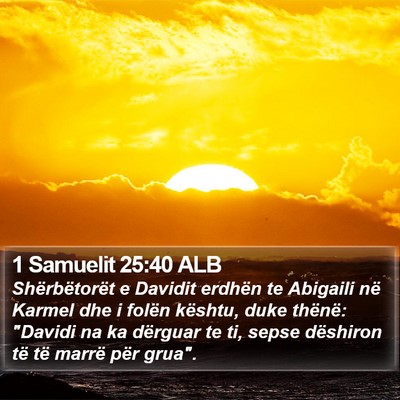 1 Samuelit 25:40 ALB Bible Verse Image
