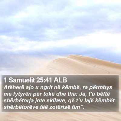 1 Samuelit 25:41 ALB Bible Verse Image