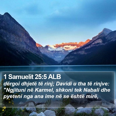 1 Samuelit 25:5 ALB Bible Verse Image