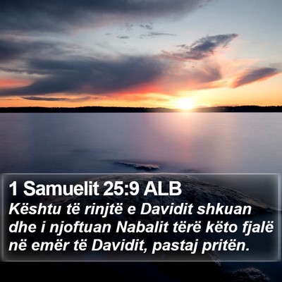 1 Samuelit 25:9 ALB Bible Verse Image
