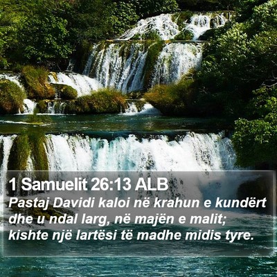1 Samuelit 26:13 ALB Bible Verse Image