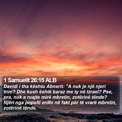 1 Samuelit 26:15 ALB Bible Verse Image