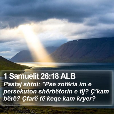 1 Samuelit 26:18 ALB Bible Verse Image