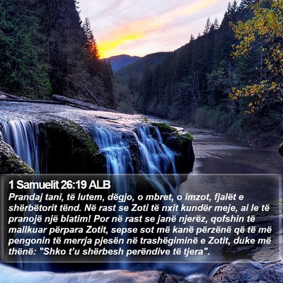 1 Samuelit 26:19 ALB Bible Verse Image